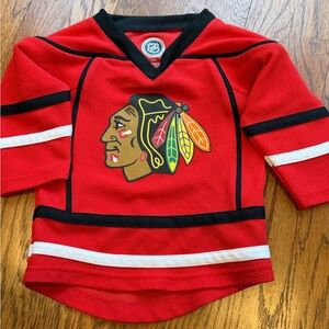 NHL Red Kids Hockey Jersey with Black & White Trim